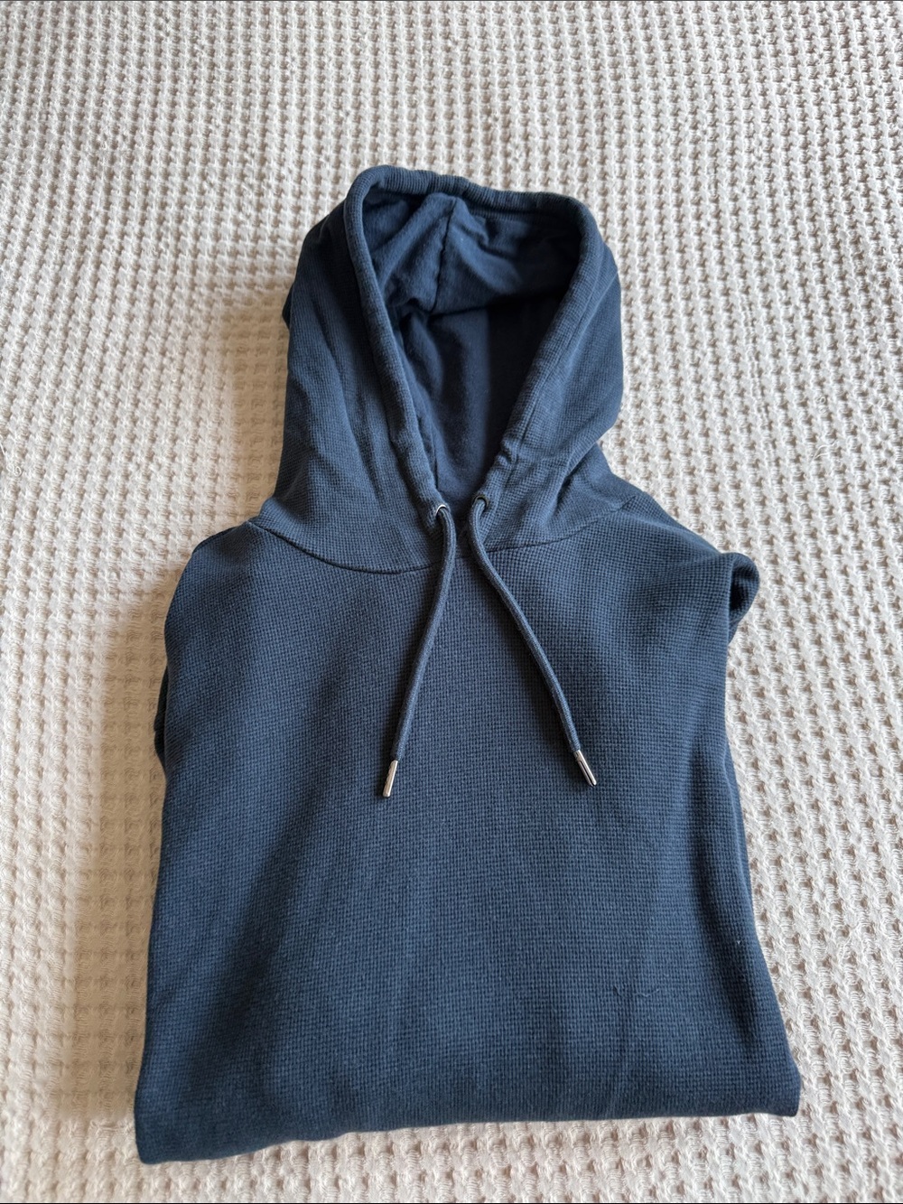 Men's Crewneck Hooded Knit Sweater in Navy